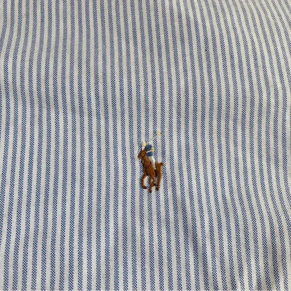 Ralph Lauren Classic Fit Button Down Striped Long Sleeve Shirt Men's Sz 16 34/35 - Picture 3 of 9